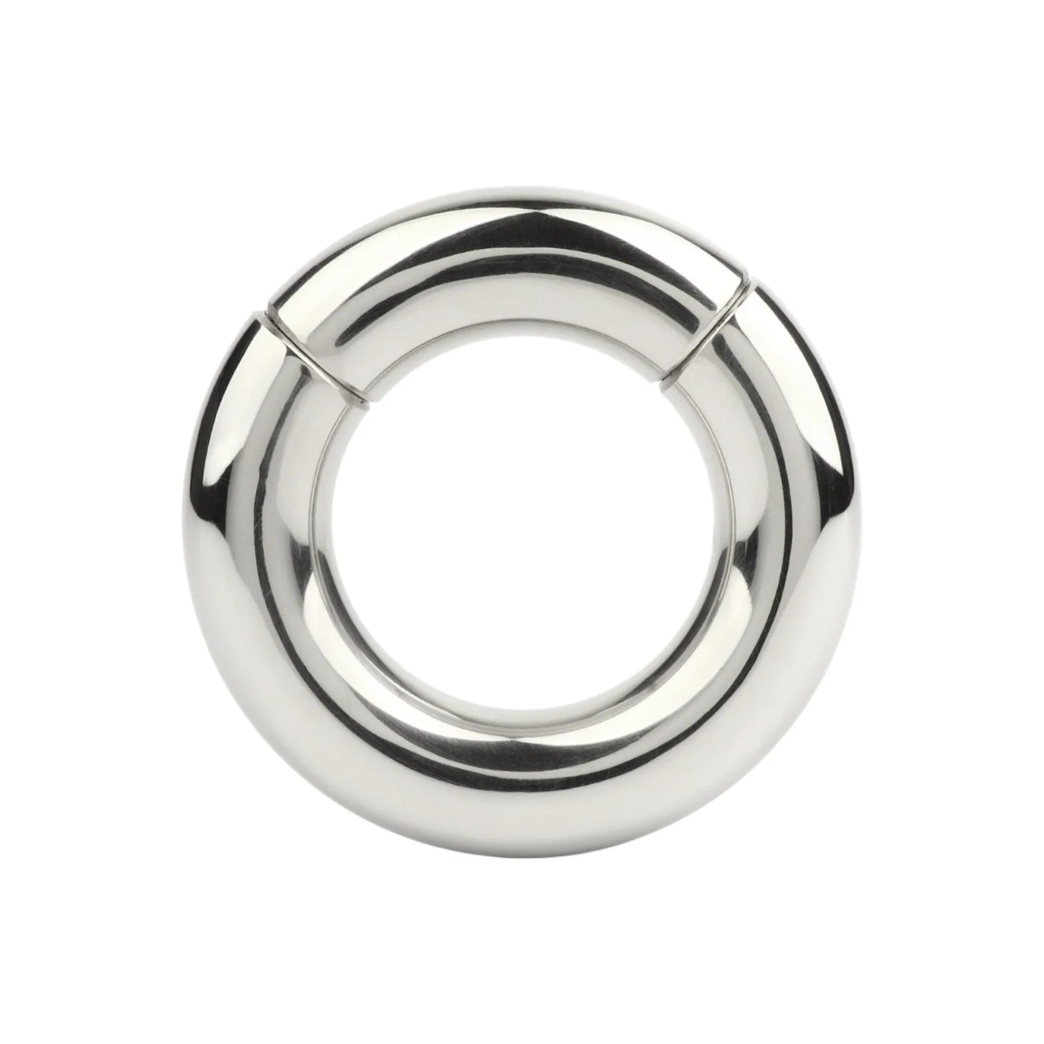 Inel pentru testicule MR. STEEL MBS Stackable Weight. cu deschidere magnetică. din oțel inoxidabil. diametru 4.8 cm (mare). argintiu