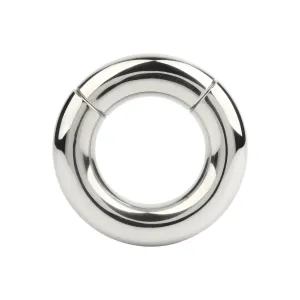 Inel pentru testicule MR. STEEL MBS Stackable Weight. cu deschidere magnetică. din oțel inoxidabil. diametru 4.8 cm (mare). argintiu