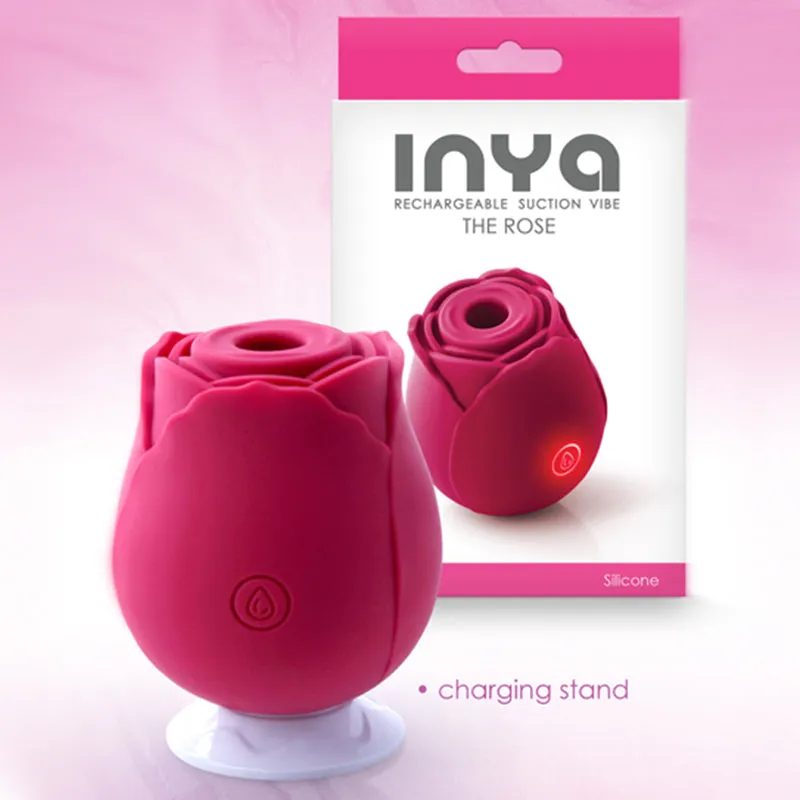 Inya Rechargeable Suction Vibrator The Rose by NS Novelties