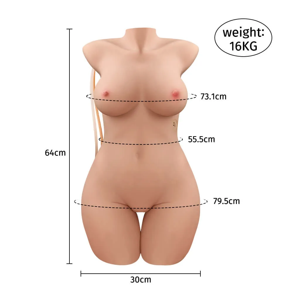 Isabella| 35.27lb Half Body Torso Sex Doll Likelife Size with Plump Tits and Butt