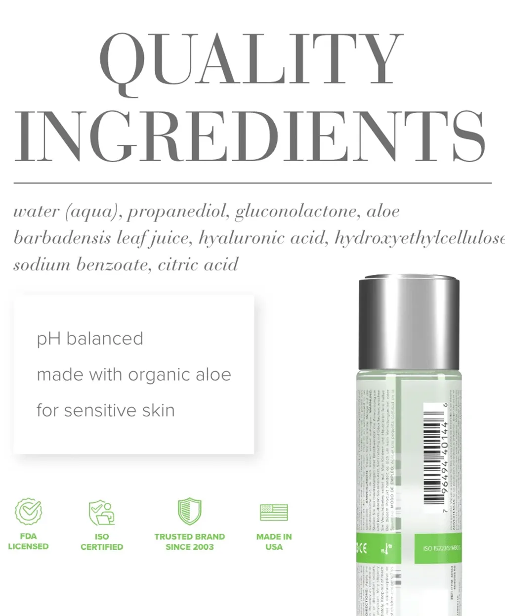 Jo Aloe Water-Based Lubricant