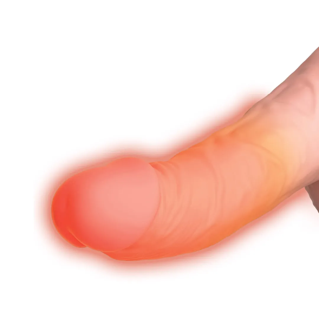 King Cock Plus Thrusting Heating Cock with Balls - Vanilla