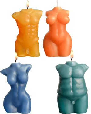 Lacire Bundle of 4 Female Erotic Naked Torso Drip Candles