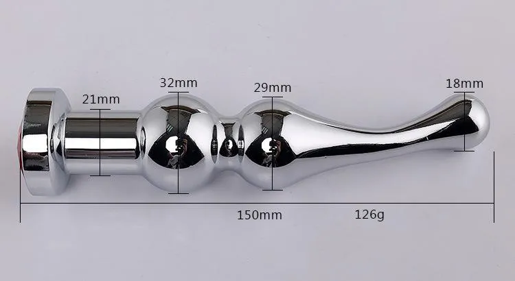 Large Steel Butt Plug Vibration 5.9 Inch with 7 Modes