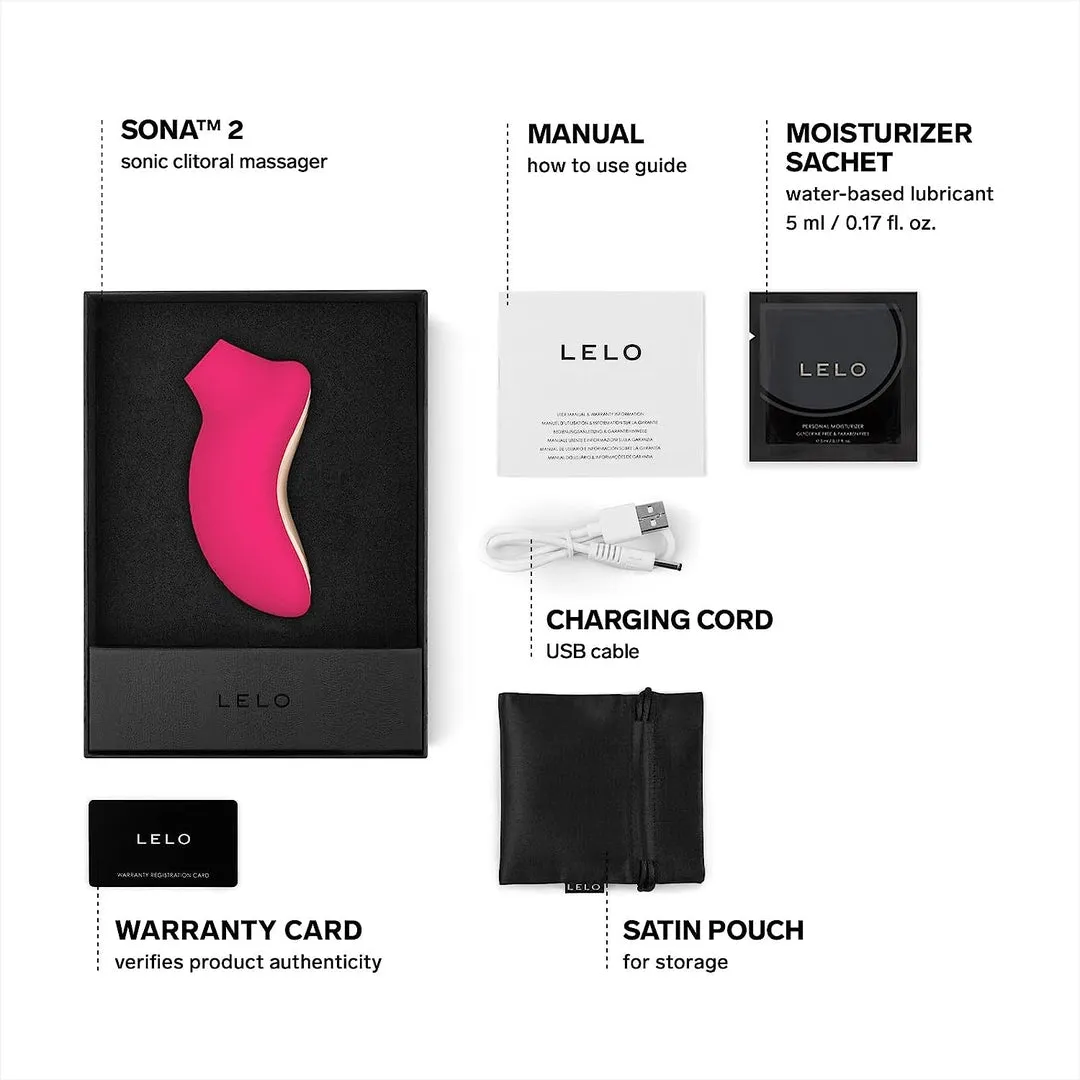 LELO SONA 2 Cruise Sonic Clitoral Massager - Cerise