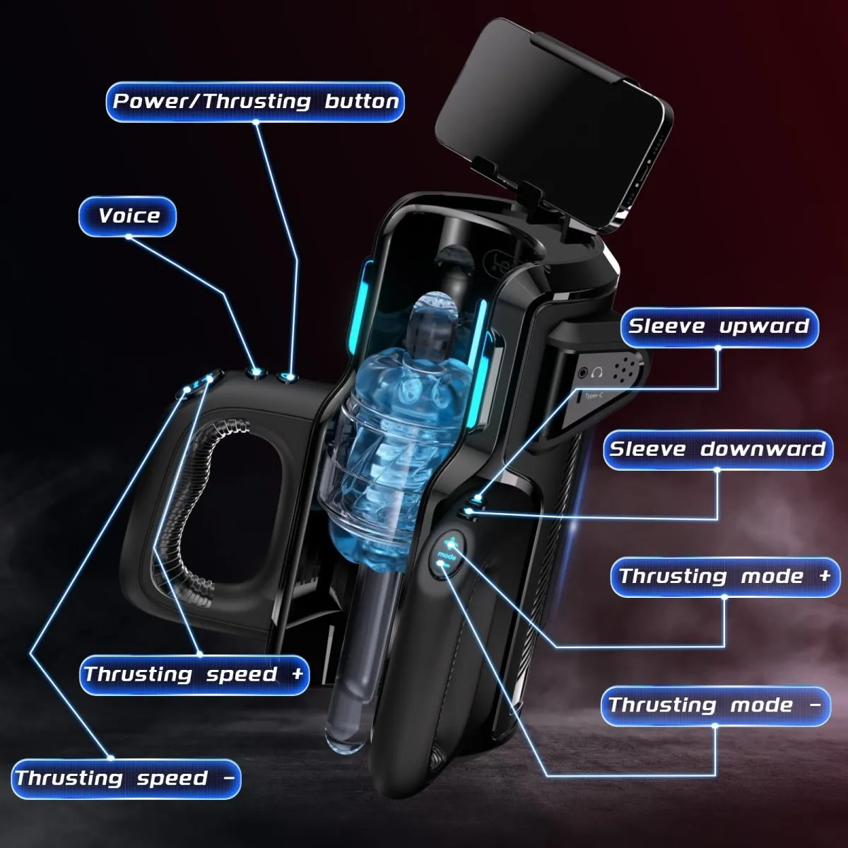 LETEN|Upgraded 12cm Ultra-Long Telescopic Male Masturbation Cup