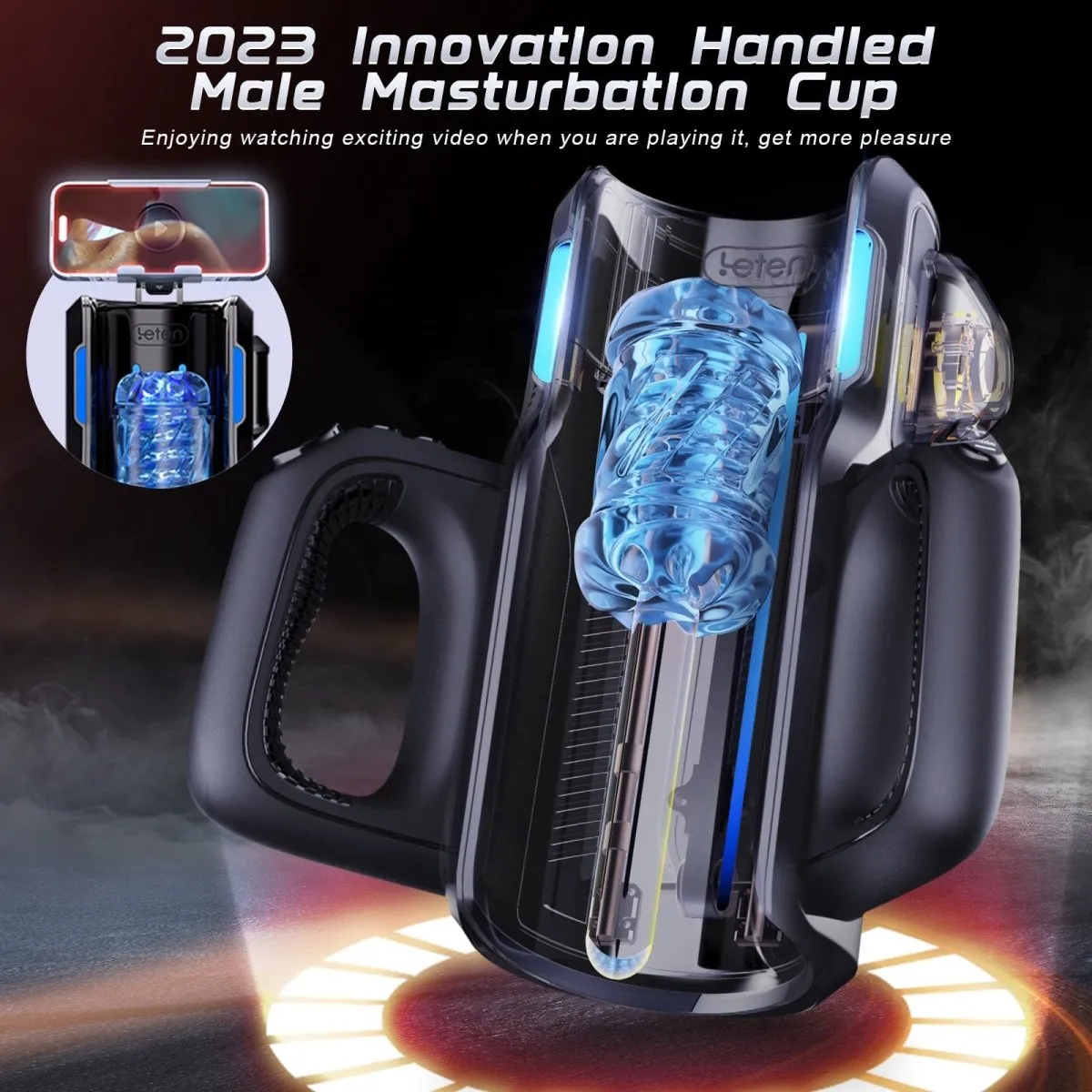 LETEN|Upgraded 12cm Ultra-Long Telescopic Male Masturbation Cup