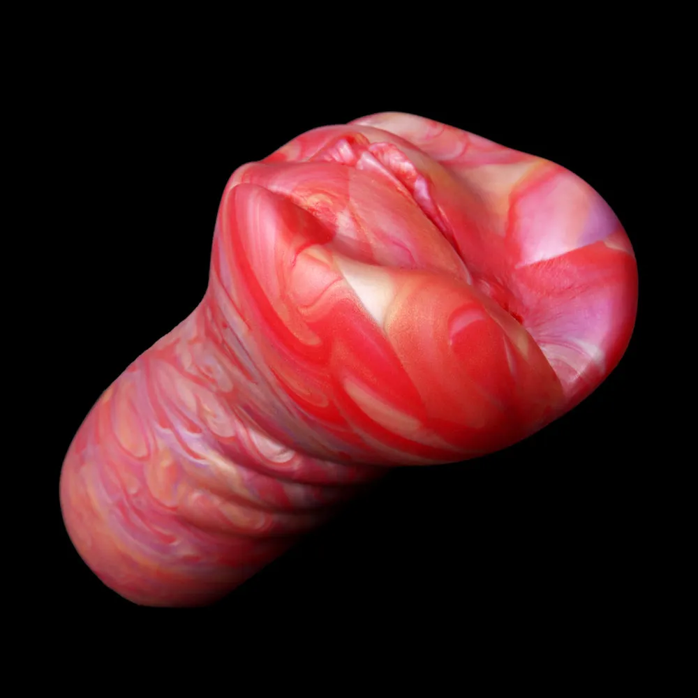 Lifelike Blood-toned Pussy Sex Toy for Men - Silicone Realistic Vagina Male Masturbator