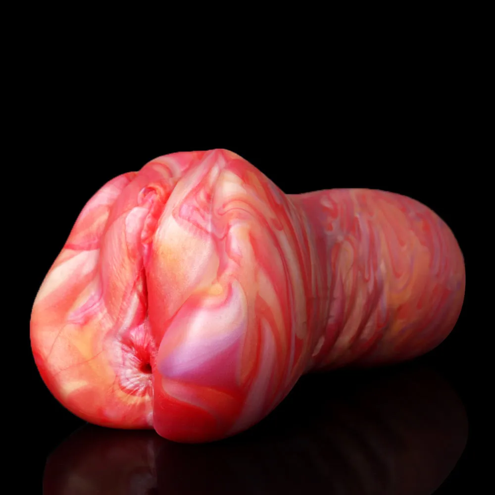 Lifelike Blood-toned Pussy Sex Toy for Men - Silicone Realistic Vagina Male Masturbator