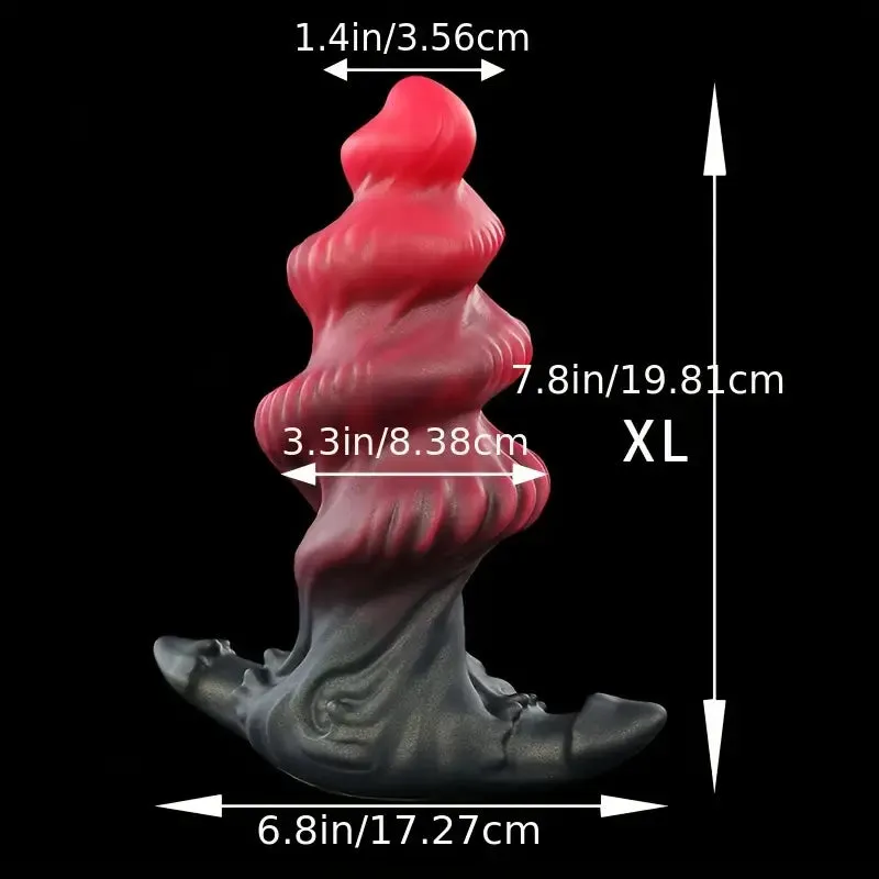 Liquid Silicone Anal Plug Wearable Thread Melange Spin Prostate Massager