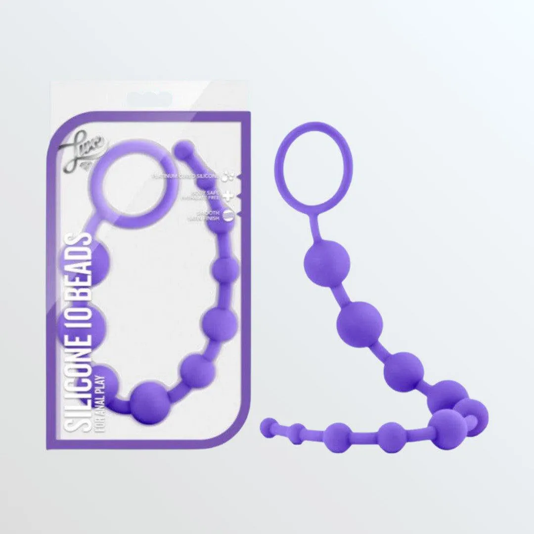 Luxe Silicone Anal Beads with 10 Beads