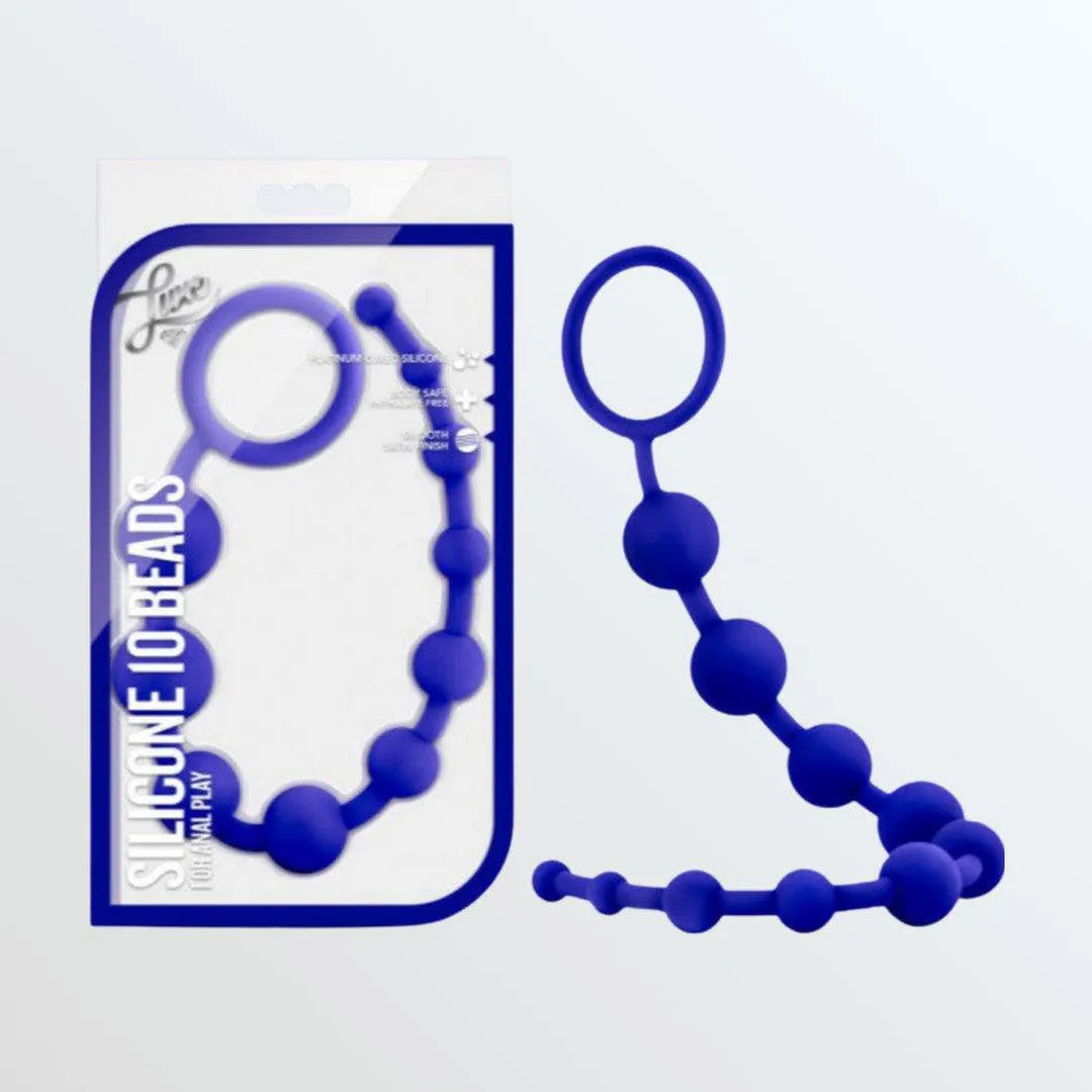 Luxe Silicone Anal Beads with 10 Beads
