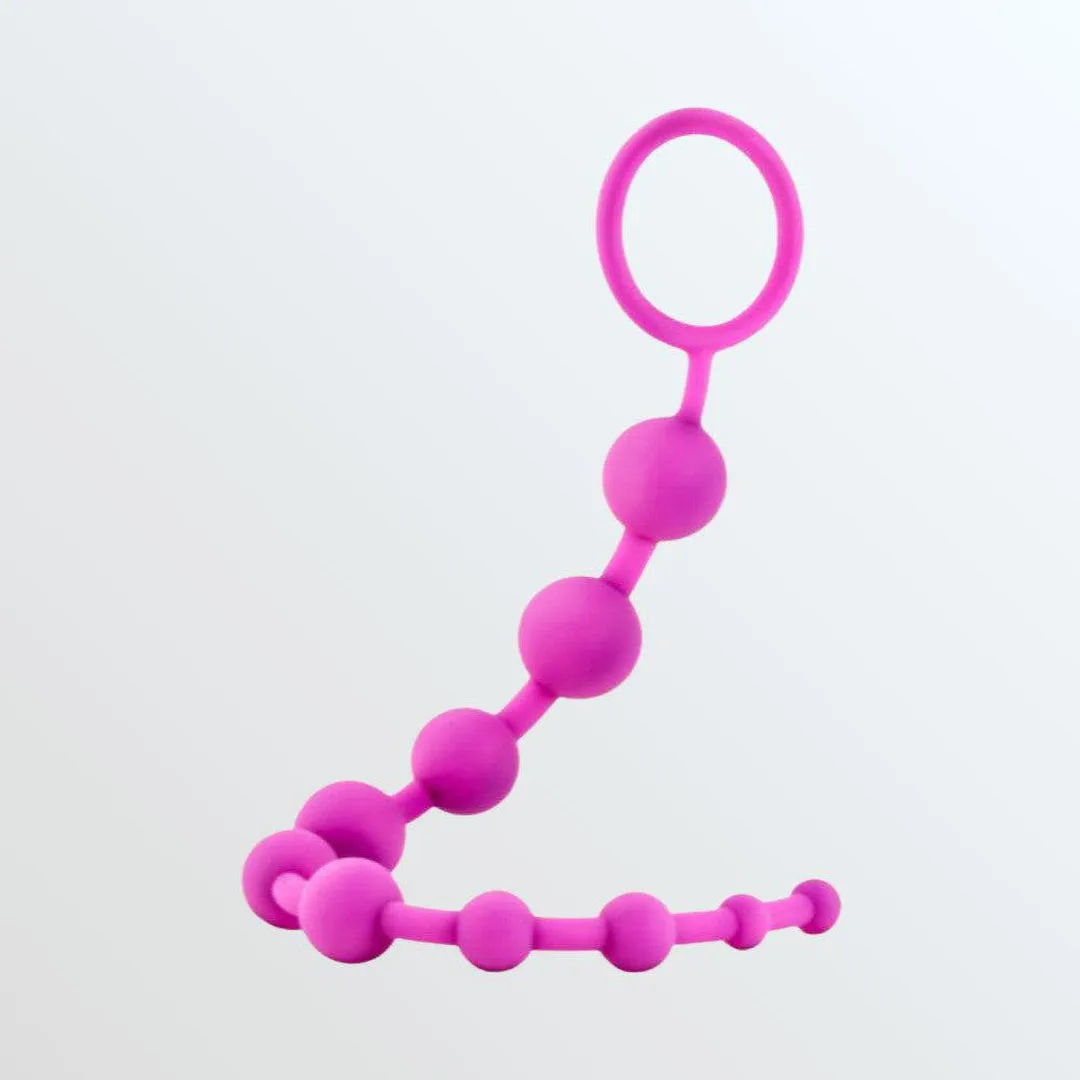 Luxe Silicone Anal Beads with 10 Beads