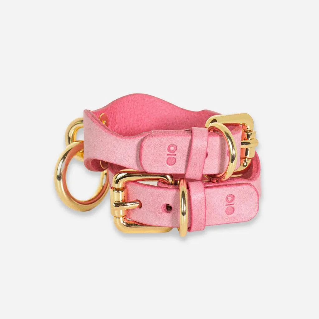 Luxury Leather Day Cuffs by Neon Coyotes. Blush