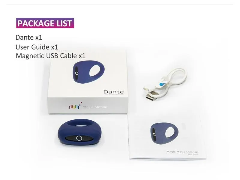 Magic Motion APP Wearable Cock Ring Vibrators Smart Dante Bluetooth Control