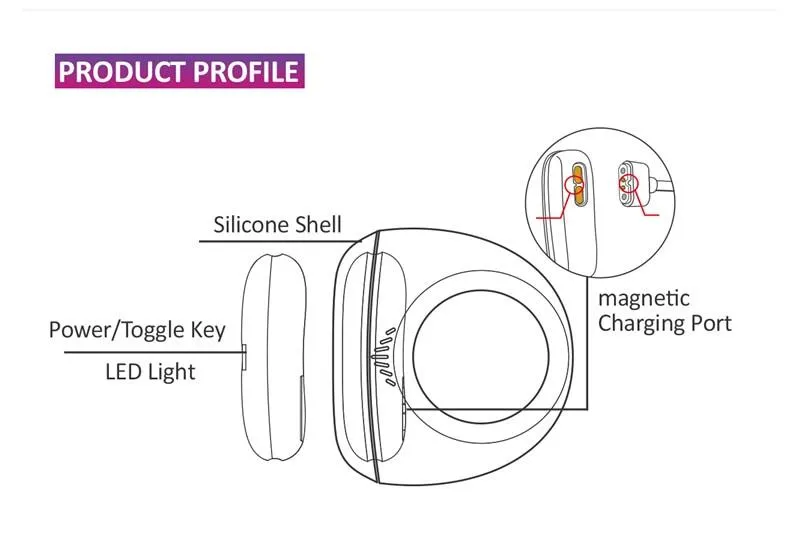 Magic Motion APP Wearable Cock Ring Vibrators Smart Dante Bluetooth Control