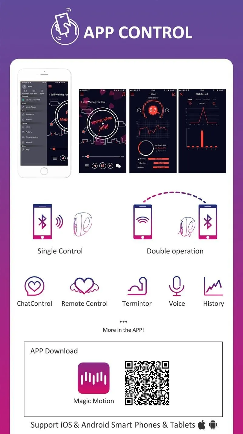 Magic Motion APP Wearable Cock Ring Vibrators Smart Dante Bluetooth Control