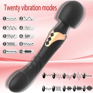 Magic Wand Nipple Clit Stimulator - Realistic Dildo G Spot Vibrator Female Sex Toy