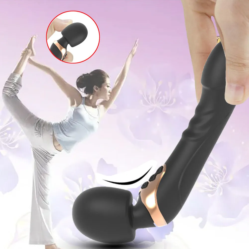 Magic Wand Nipple Clit Stimulator - Realistic Dildo G Spot Vibrator Female Sex Toy