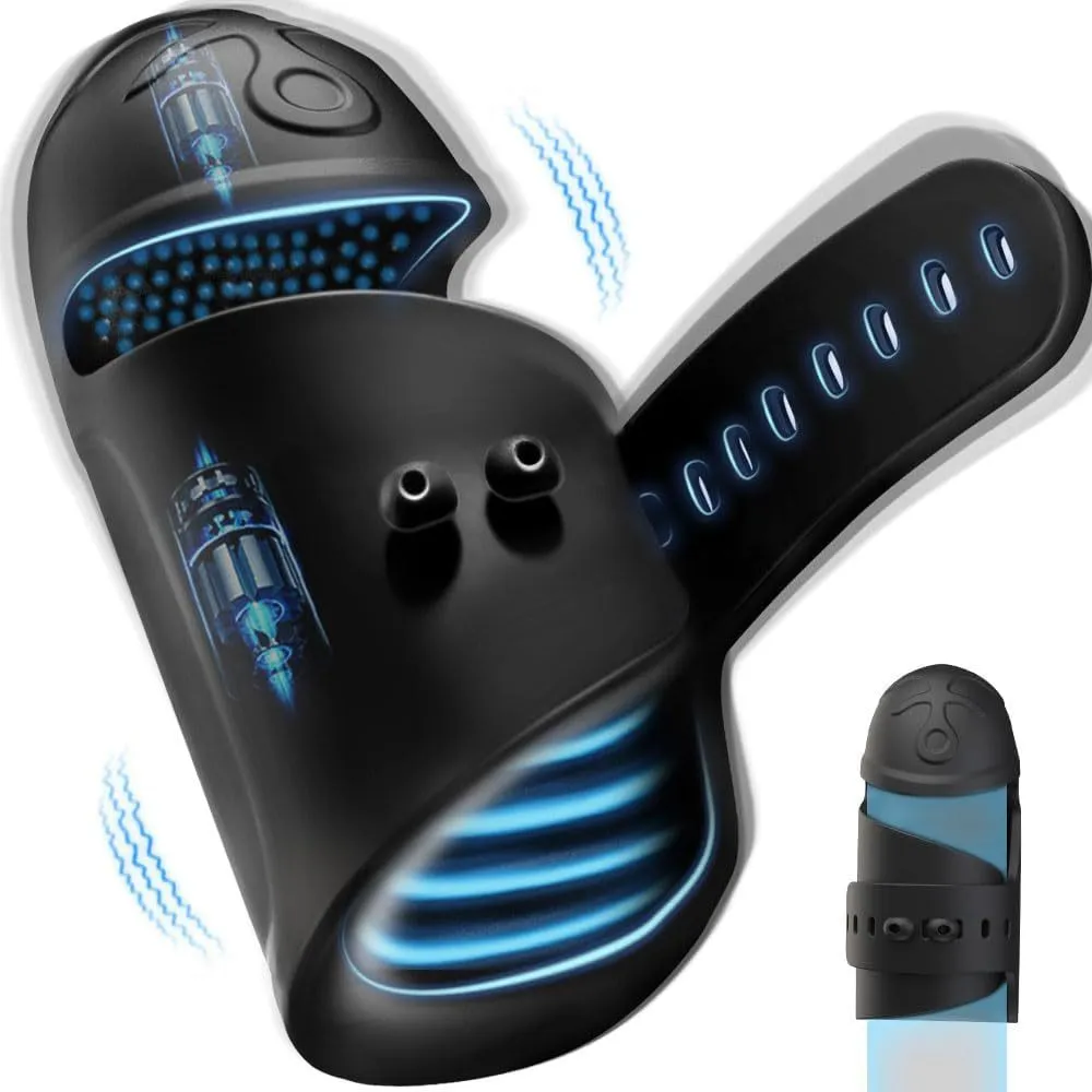 Male Masturbator Penis Trainer - Vibrating Male Sex Toys Penis Delay Ejaculation