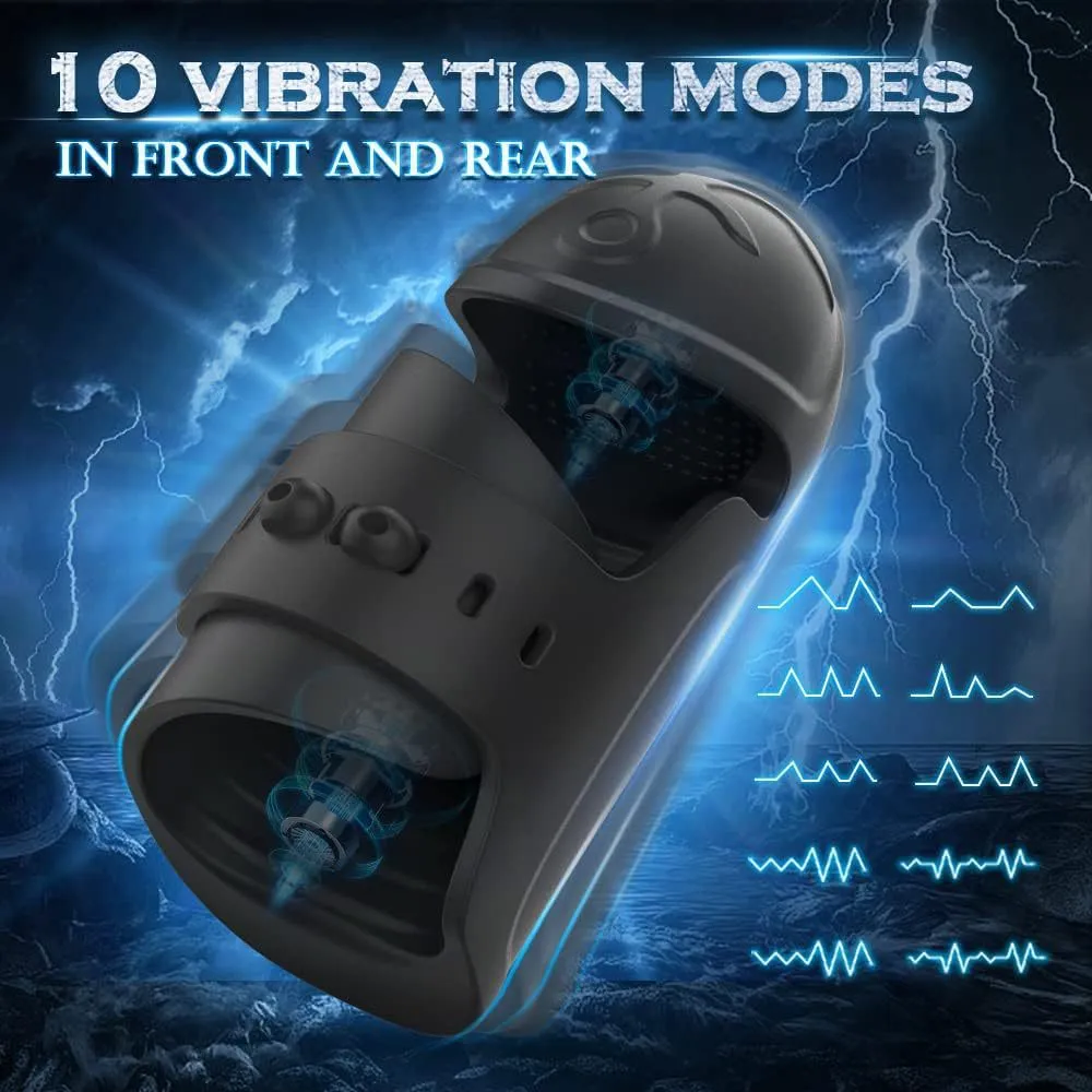 Male Masturbator Penis Trainer - Vibrating Male Sex Toys Penis Delay Ejaculation