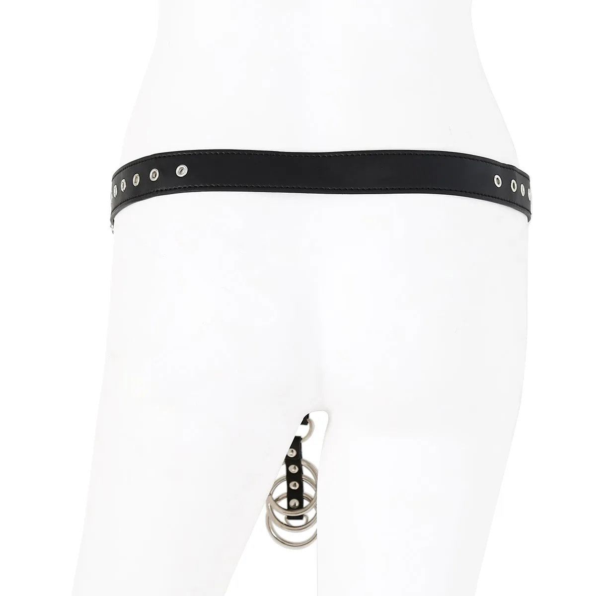 Male Power Chastity Belt With 3 Metal Cock Rings | Adjustable | Fetish