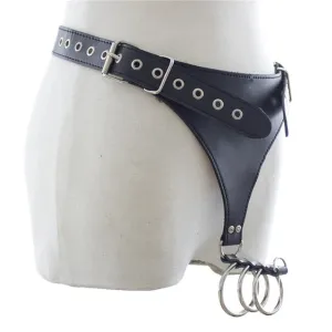 Male Power Chastity Belt With 3 Metal Cock Rings | Adjustable | Fetish