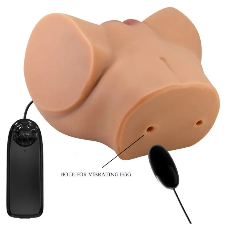 Masturbator realistic PRETTY LOVE Crazy Bull Emilia. simulare vaginală și anală cu textură realistică. funcții multiple de vibrație