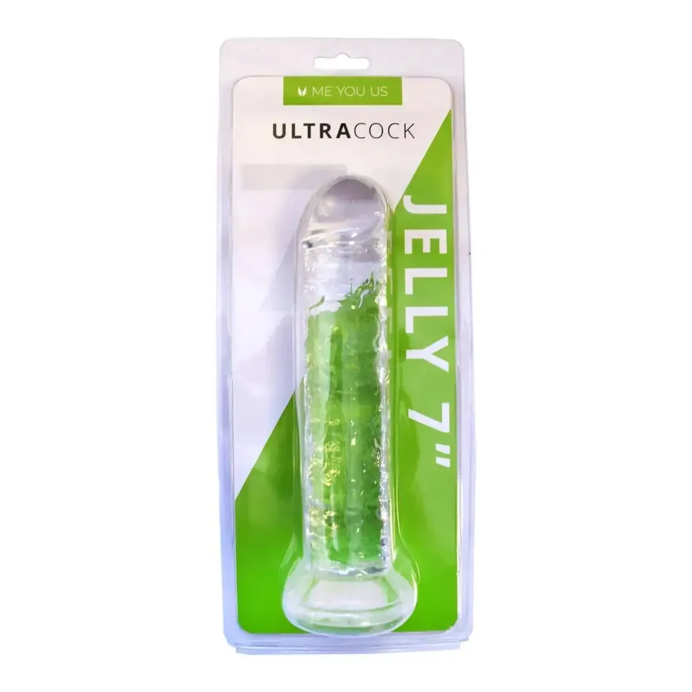 Me you us 7-inch Rubber Clear Penis Dildo with Suction Cup