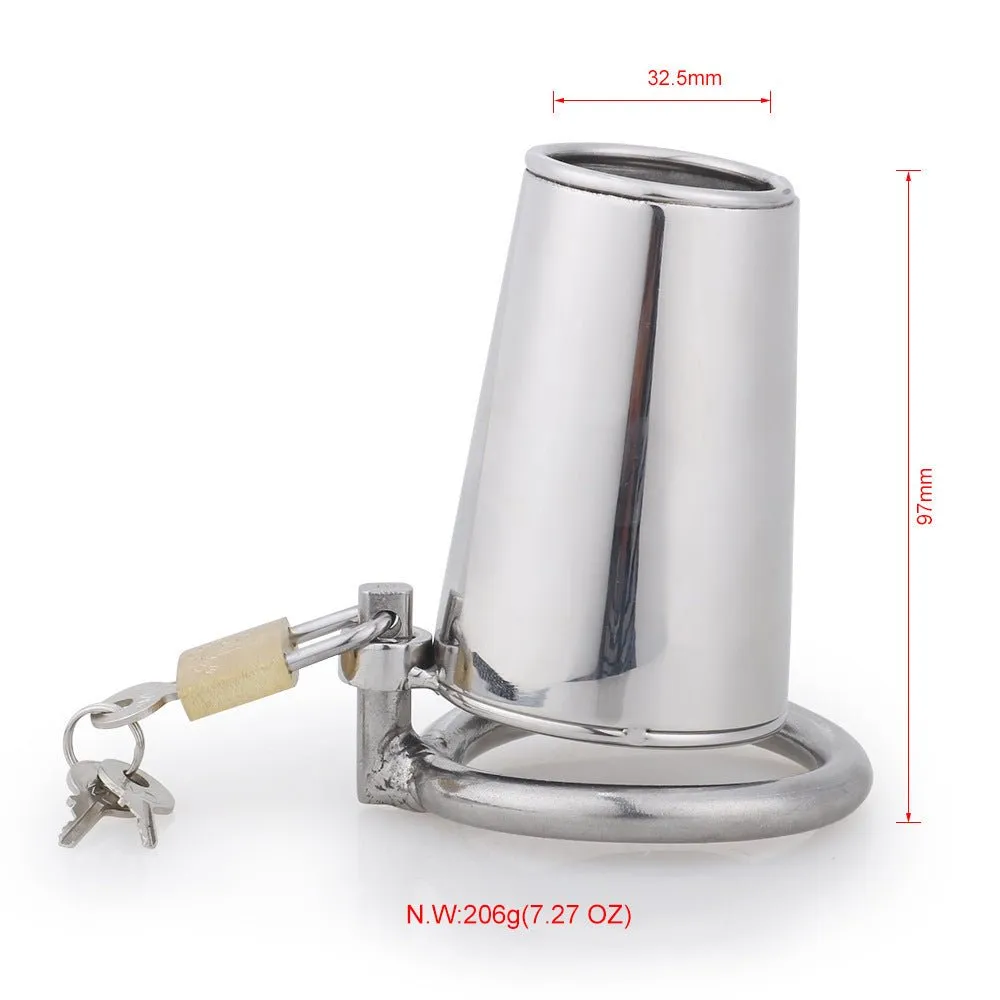 Men's Chastity Lock Bound Stainless Steel Ring