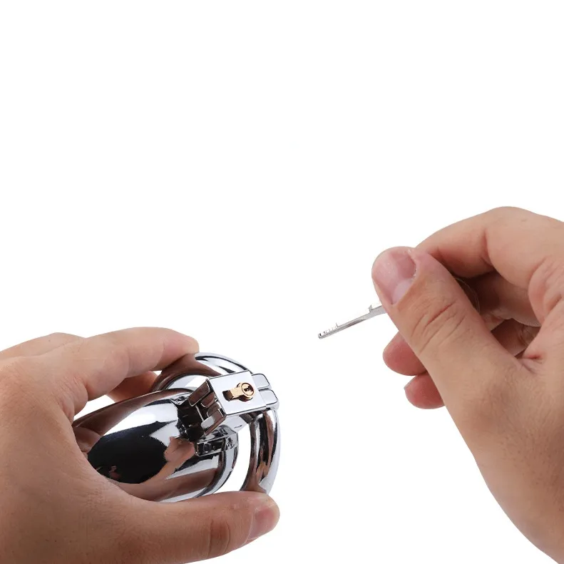 Metal Chastity Lock Stainless Steel Male Penis Bondage Lock Bird Cage