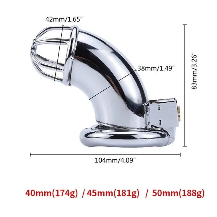 Metal Chastity Lock Stainless Steel Male Penis Bondage Lock Bird Cage
