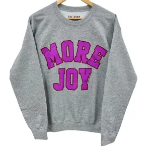 MORE JOY unisex pullover - GREY   ELECTRIC PURPLE