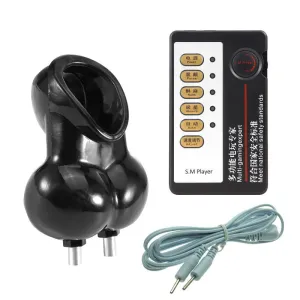 Mystim Electro Shock Scrotum Set | Black | Testicles | Fetish