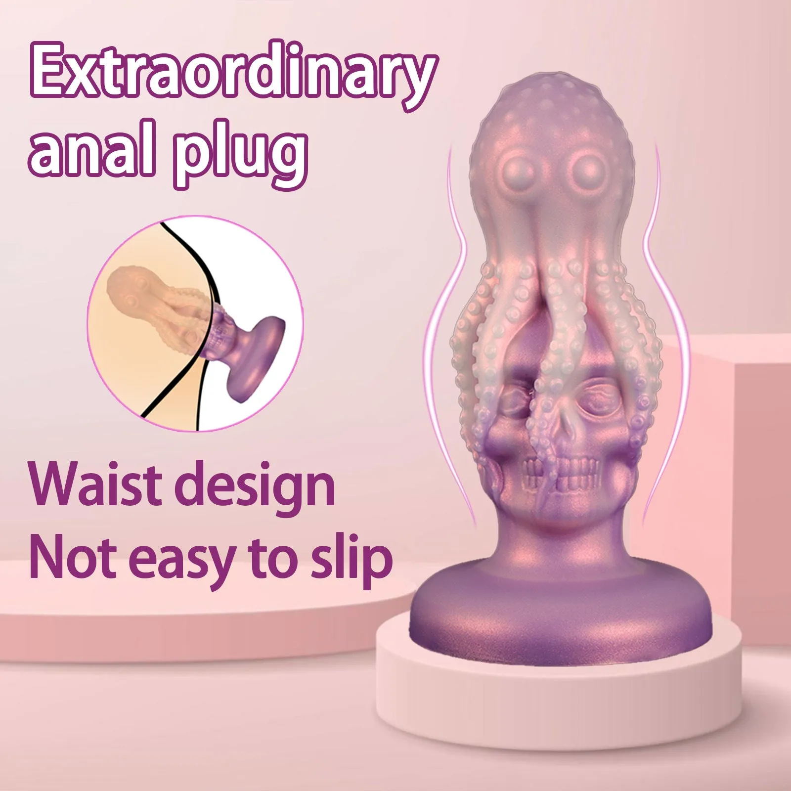 Octopus Tentacle Dildo Butt Plug - Monsterdildo Silicone Vagianl Anal Stimulator Sex Toy
