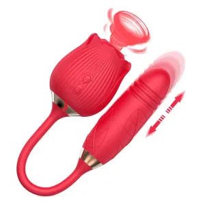 Omysky Rose Sucking &G Spot Dildo Vibrator