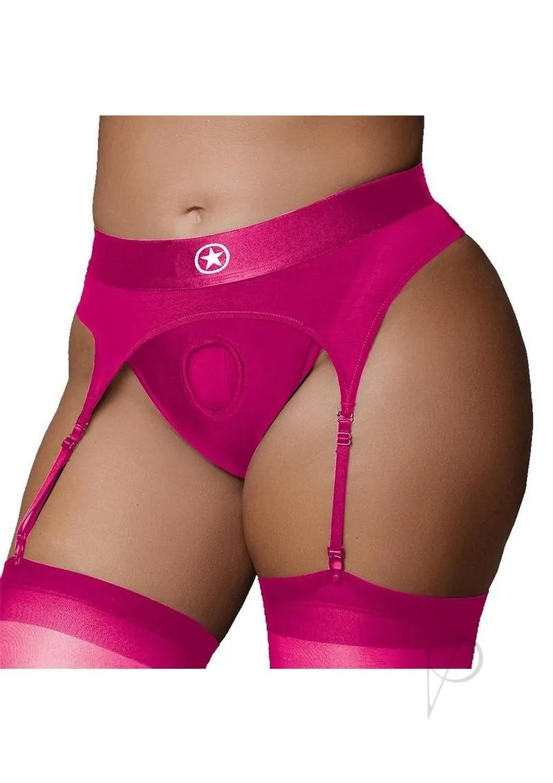 Ouch Vibe Strap On Thong Xl/xxl Pink