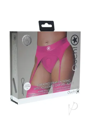 Ouch Vibe Strap On Thong Xl/xxl Pink