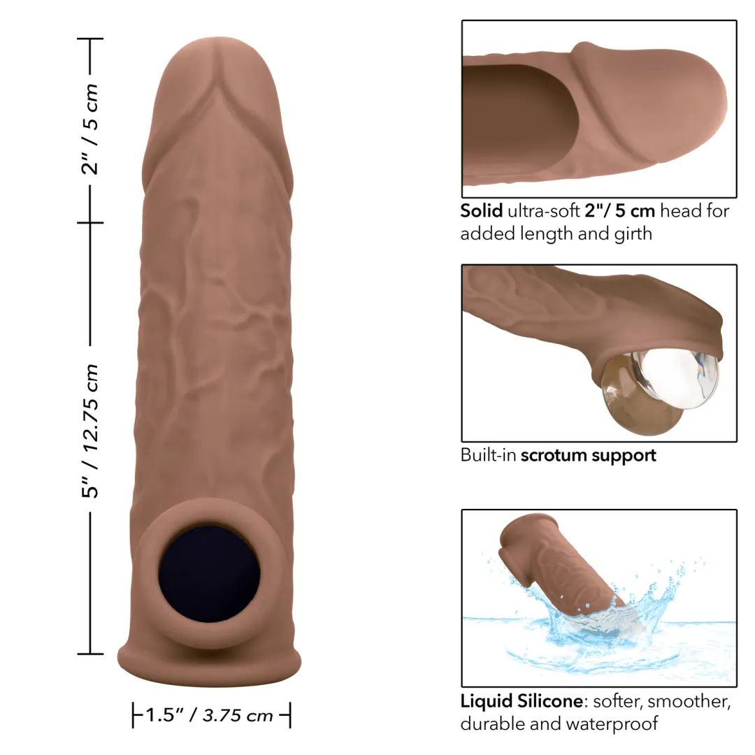 Performance Maxx Life-Like 7 Inch Extension with Ball Strap - Chocolate