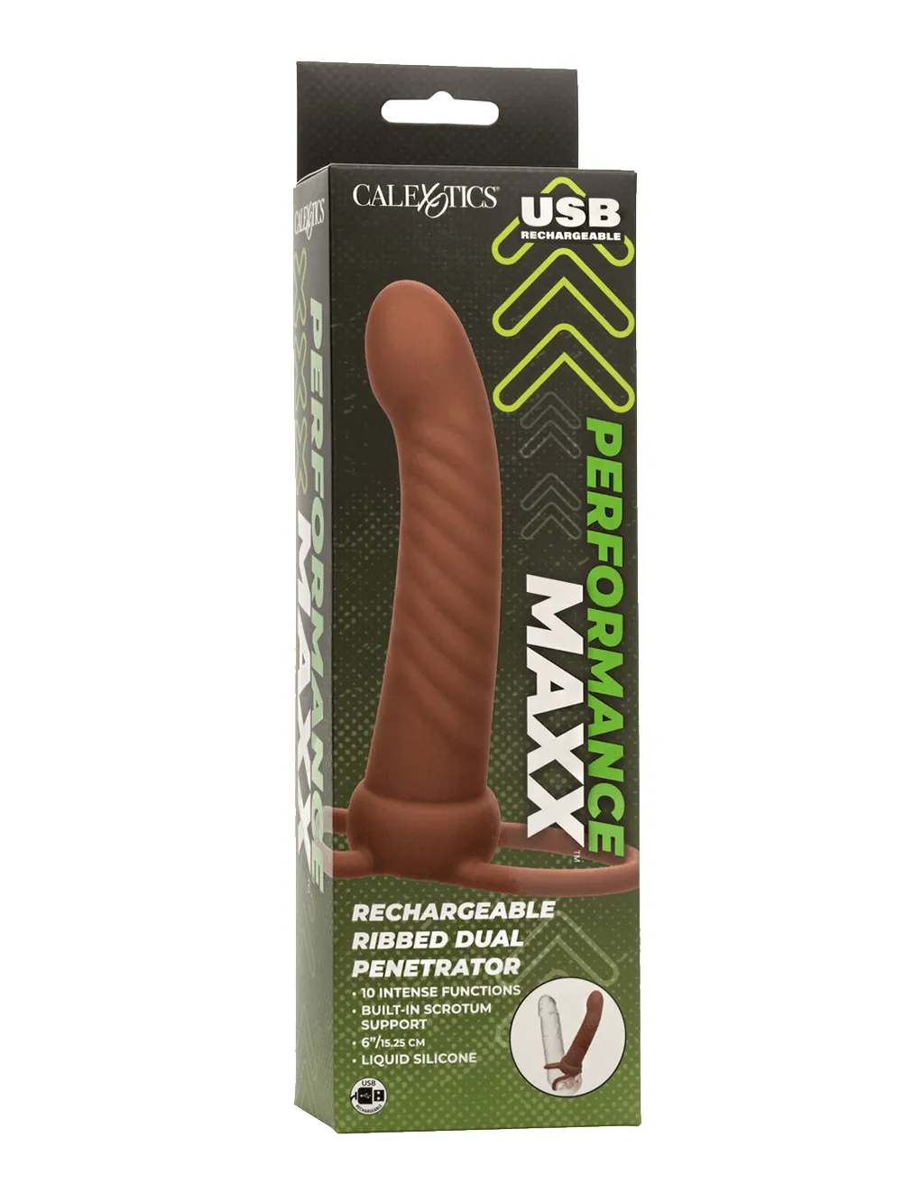 Performance Maxx Rechargeable Ribbed Dual Penetrator