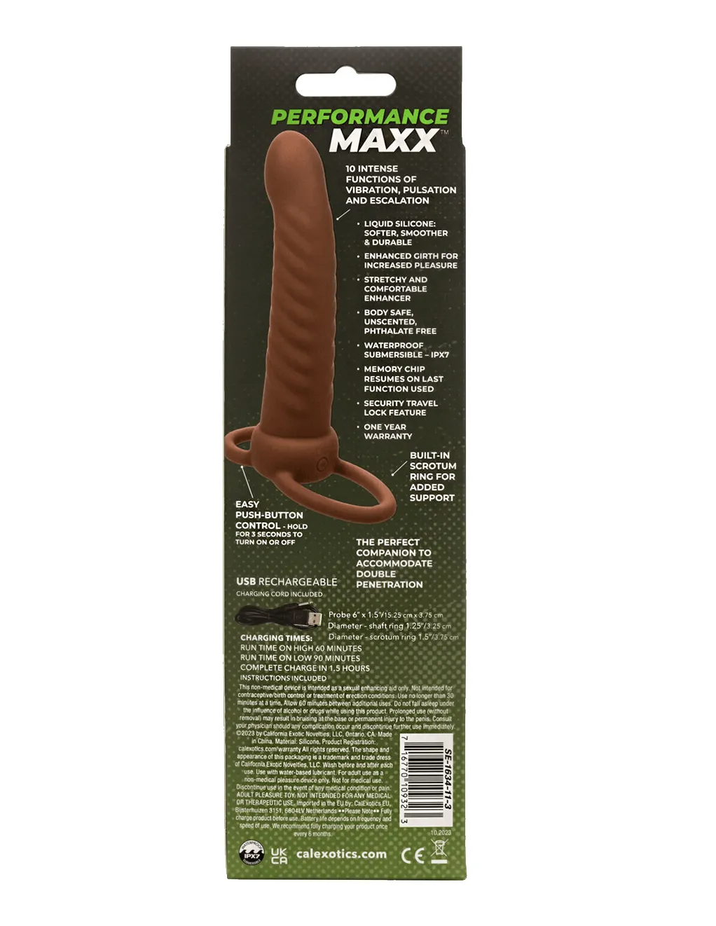 Performance Maxx Rechargeable Ribbed Dual Penetrator