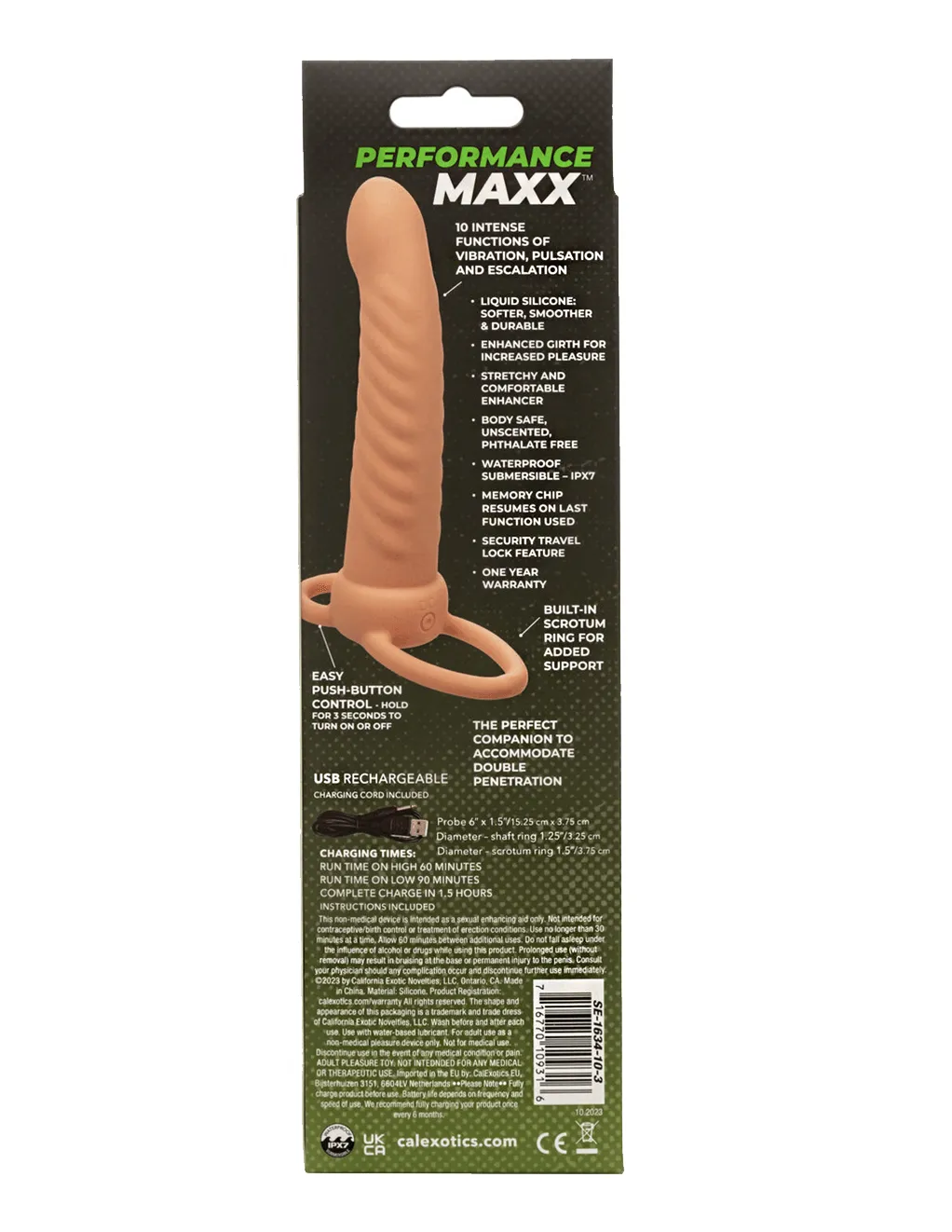 Performance Maxx Rechargeable Ribbed Dual Penetrator