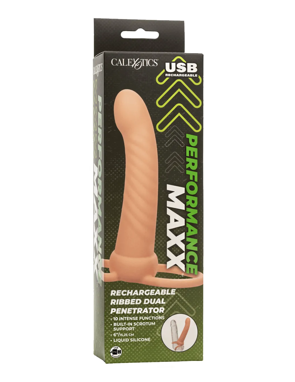 Performance Maxx Rechargeable Ribbed Dual Penetrator