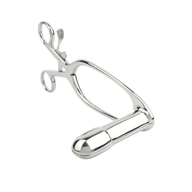 Plug anal MR. STEEL Barr Rectal Speculum Large. în formă de specul. din oțel inoxidabil. lungime 20 cm (mare). argintiu