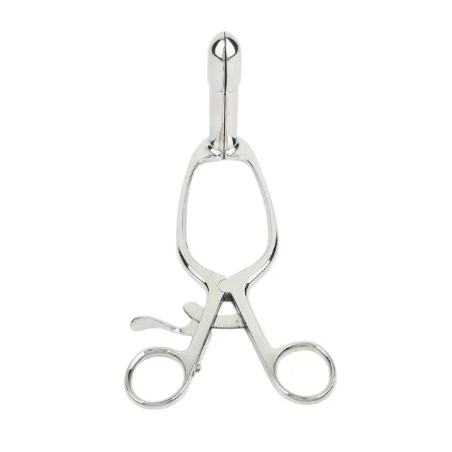 Plug anal MR. STEEL Barr Rectal Speculum Large. în formă de specul. din oțel inoxidabil. lungime 20 cm (mare). argintiu