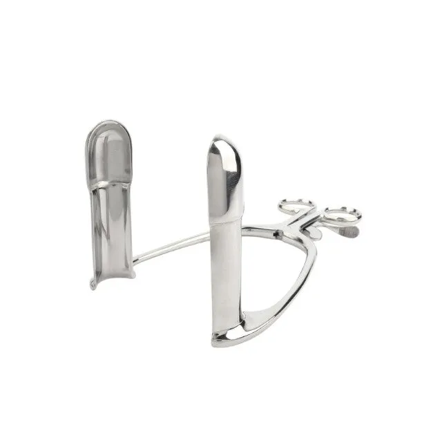 Plug anal MR. STEEL Barr Rectal Speculum Large. în formă de specul. din oțel inoxidabil. lungime 20 cm (mare). argintiu