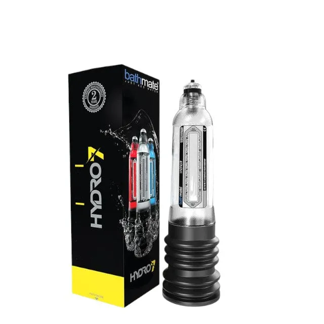 Pompă pe bază de apă BATHMATE HYDRO7 - Clear. pentru mărirea penisului și îmbunătățirea performanțelor sexuale. transparent