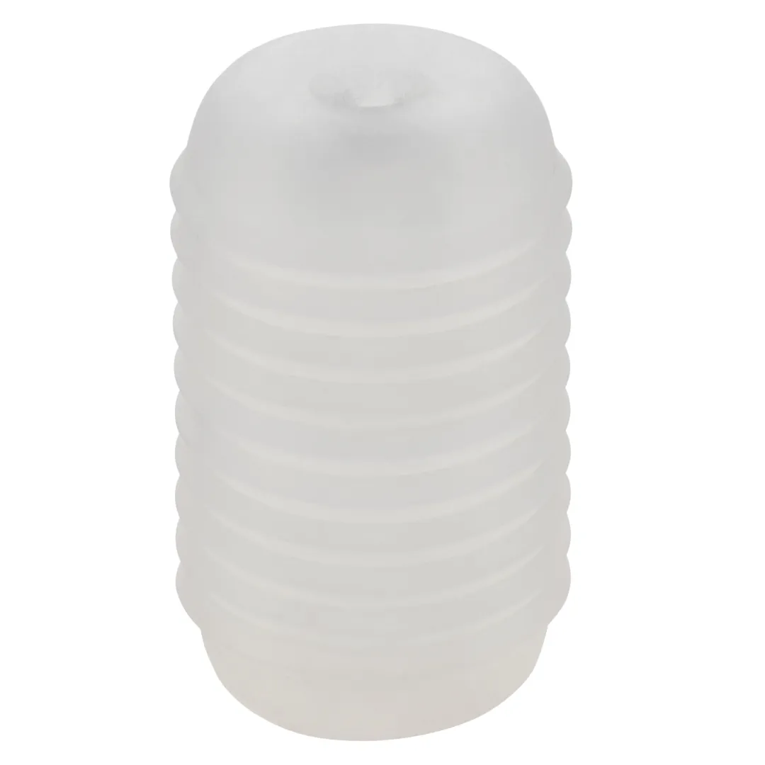 Pop Sock Ribbed Ultra Squishy Reversible Stroker - Clear