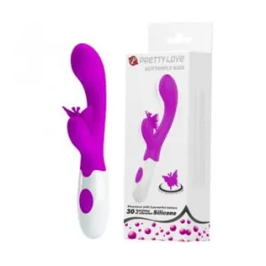 Pretty Love - Butterfly Kiss Rabbit Vibrator (Pink)