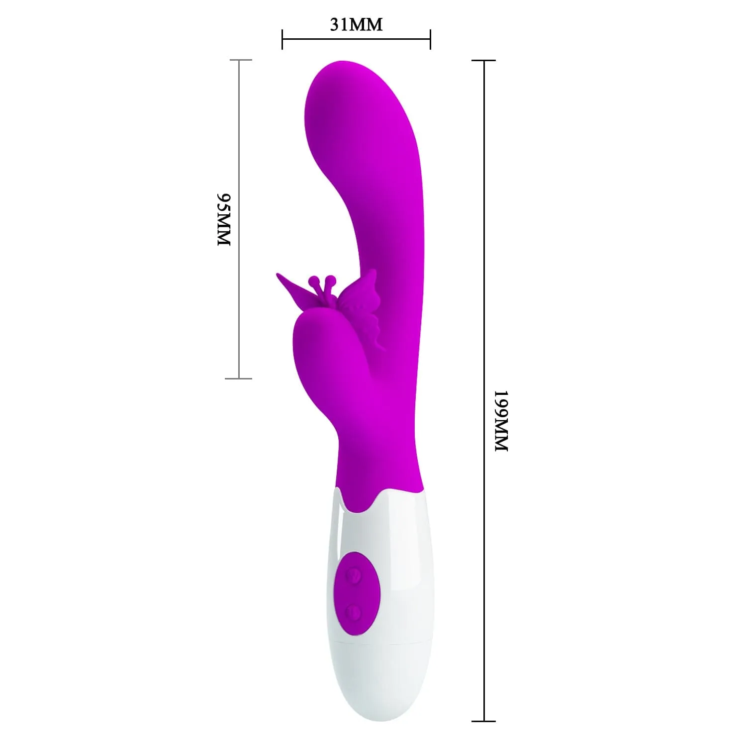 Pretty Love - Butterfly Kiss Rabbit Vibrator (Pink)